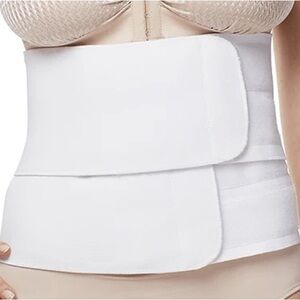 Clearpoint 9" Dual Flap Abdominal Binder - Size Medium - Style 731 - White